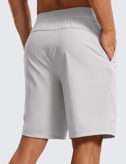 4-Way Stretch Workout Shorts 9" | Wrinkle-Free, Premium Soft, Casual, Pockets, for Men