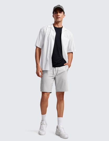 4-Way Stretch Workout Shorts 9" | Wrinkle-Free, Premium Soft, Casual, Pockets, for Men