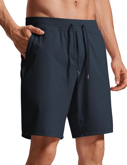 4-Way Stretch Workout Shorts 9" | Wrinkle-Free, Premium Soft, Casual, Pockets, for Men