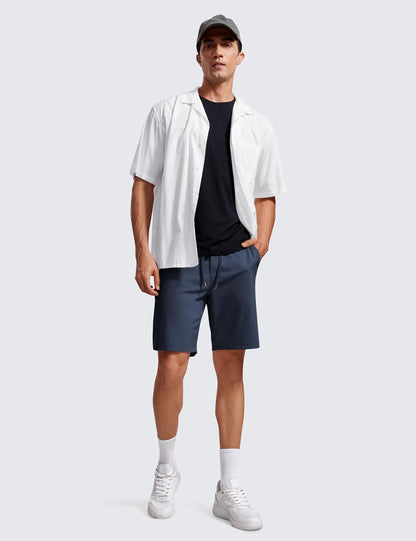 4-Way Stretch Workout Shorts 9" | Wrinkle-Free, Premium Soft, Casual, Pockets, for Men