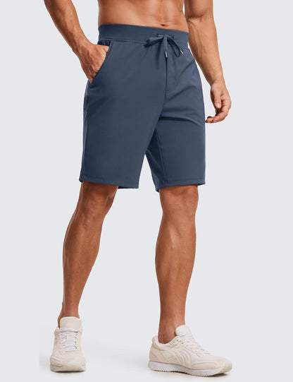 4-Way Stretch Workout Shorts 9" | Wrinkle-Free, Premium Soft, Casual, Pockets, for Men