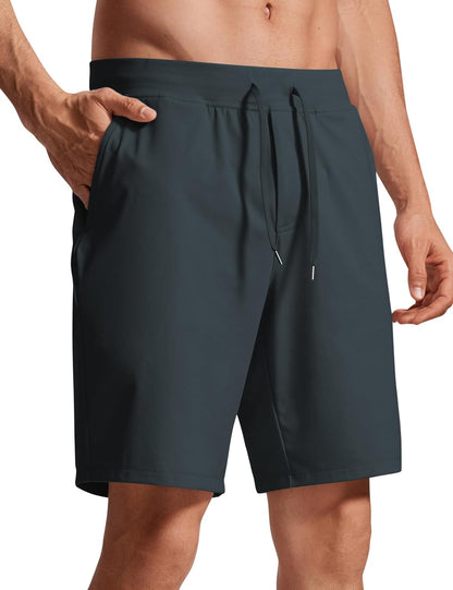 4-Way Stretch Workout Shorts 9" | Wrinkle-Free, Premium Soft, Casual, Pockets, for Men