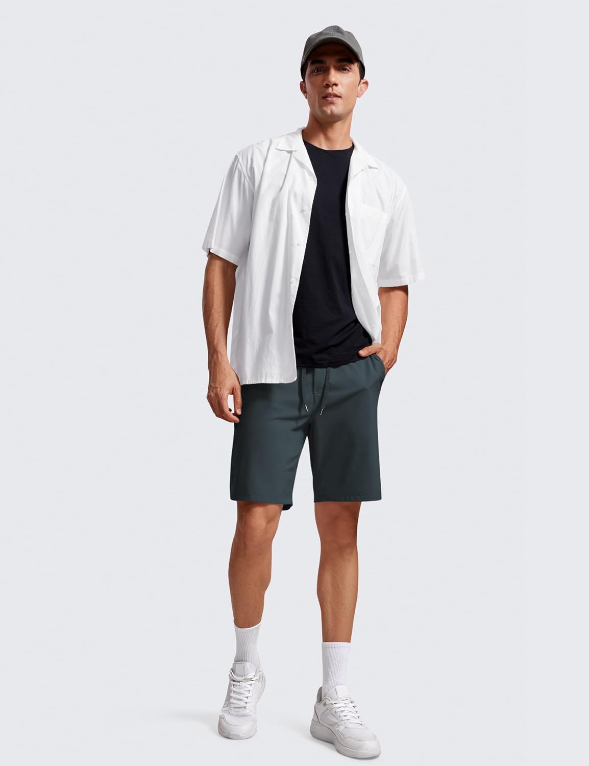 4-Way Stretch Workout Shorts 9" | Wrinkle-Free, Premium Soft, Casual, Pockets, for Men