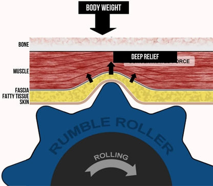 Extra Firm Foam Roller Deep Tissue Massage Roller for Muscle Recovery (12 Inches Compact)