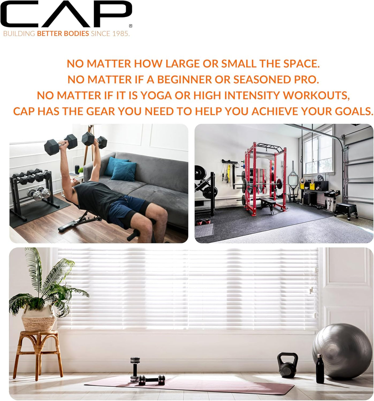 Barbell 1-Inch High Density Exercise Yoga Mat with Strap | Multiple Colors