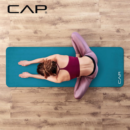 Barbell 1-Inch High Density Exercise Yoga Mat with Strap | Multiple Colors