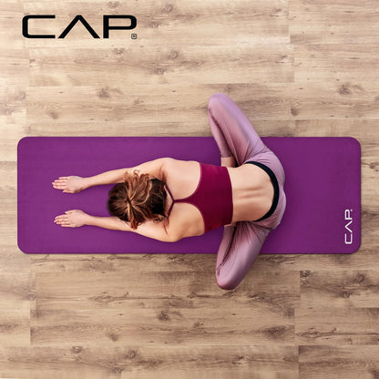 Barbell 1-Inch High Density Exercise Yoga Mat with Strap | Multiple Colors