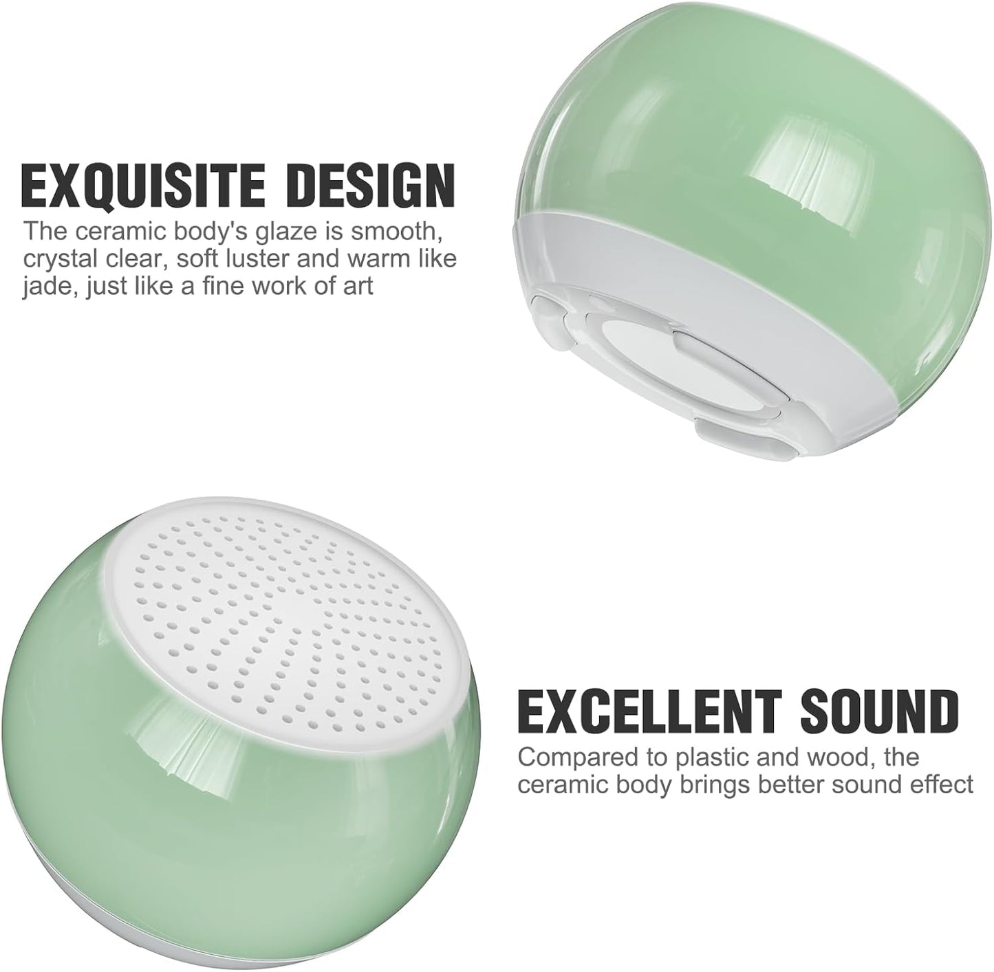 Soundary Ceramic Craft Bluetooth Speaker for Meditation & Yoga, Sound Therapy Machine for Stress Relief, Sleep Aid and Focus, Deep Bass, Louder Volume, Light Effect for Boxing Breathing (Purple)