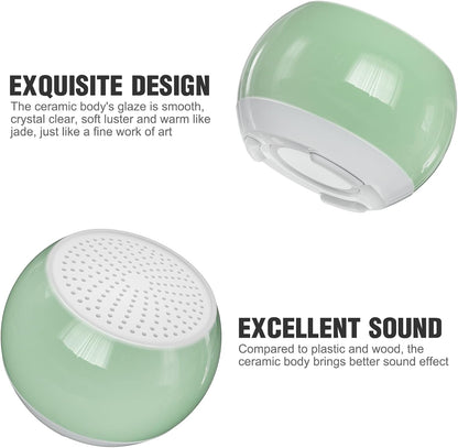 Soundary Ceramic Craft Bluetooth Speaker for Meditation & Yoga, Sound Therapy Machine for Stress Relief, Sleep Aid and Focus, Deep Bass, Louder Volume, Light Effect for Boxing Breathing (Purple)