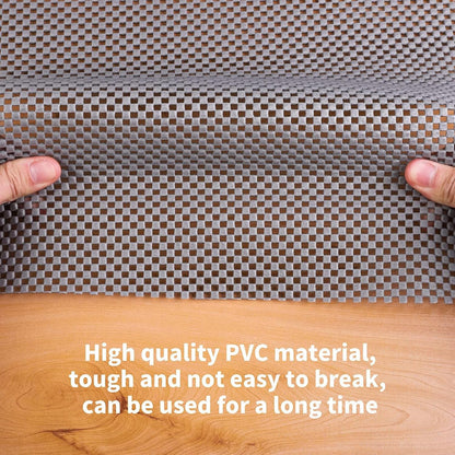 Non-Slip Mat Area Rug Pad Anti Slip Gripper Roll Rubber Matting Waterproof Floor Mat PVC Shelf Drawer Liner for Home, Office, Cars, Caravans (Gray, 30 x 200 cm)