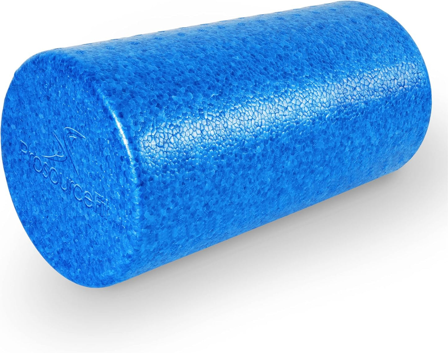 High Density Foam Rollers 12 - inches long, Firm Full Body Athletic Massage Tool for Back Stretching, Yoga, Pilates, Post Workout Muscle Recuperation, Black/Blue