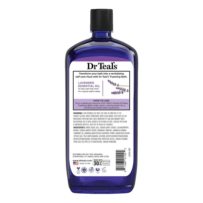 Foaming Bath with Pure Epsom Salt, Soothe & Sleep with Lavender, 34 fl oz (Pack of 4)