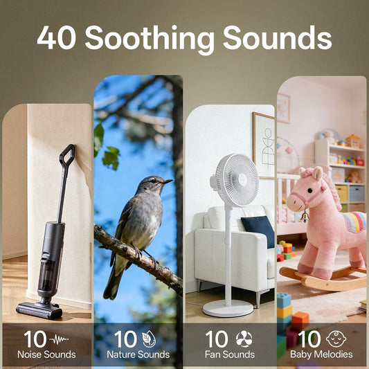 Sound Machine for Sleep, Cocoon 2, 40 Sounds, Dual-Speaker, Plug in