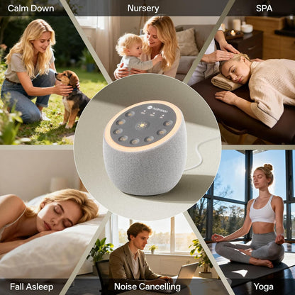 Sound Machine for Sleep, Cocoon 2, 40 Sounds, Dual-Speaker, Plug in