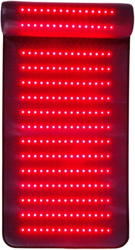 Infrared Red Light Therapy, Red Light Therapy Mat with Neck Support, 660nm&850nm NIR Deep Wavelength Blanket Pad for Back Belly Knee Shoulder HIPS Body Pain Relief