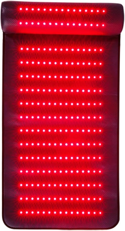 Infrared Red Light Therapy, Red Light Therapy Mat with Neck Support, 660nm&850nm NIR Deep Wavelength Blanket Pad for Back Belly Knee Shoulder HIPS Body Pain Relief