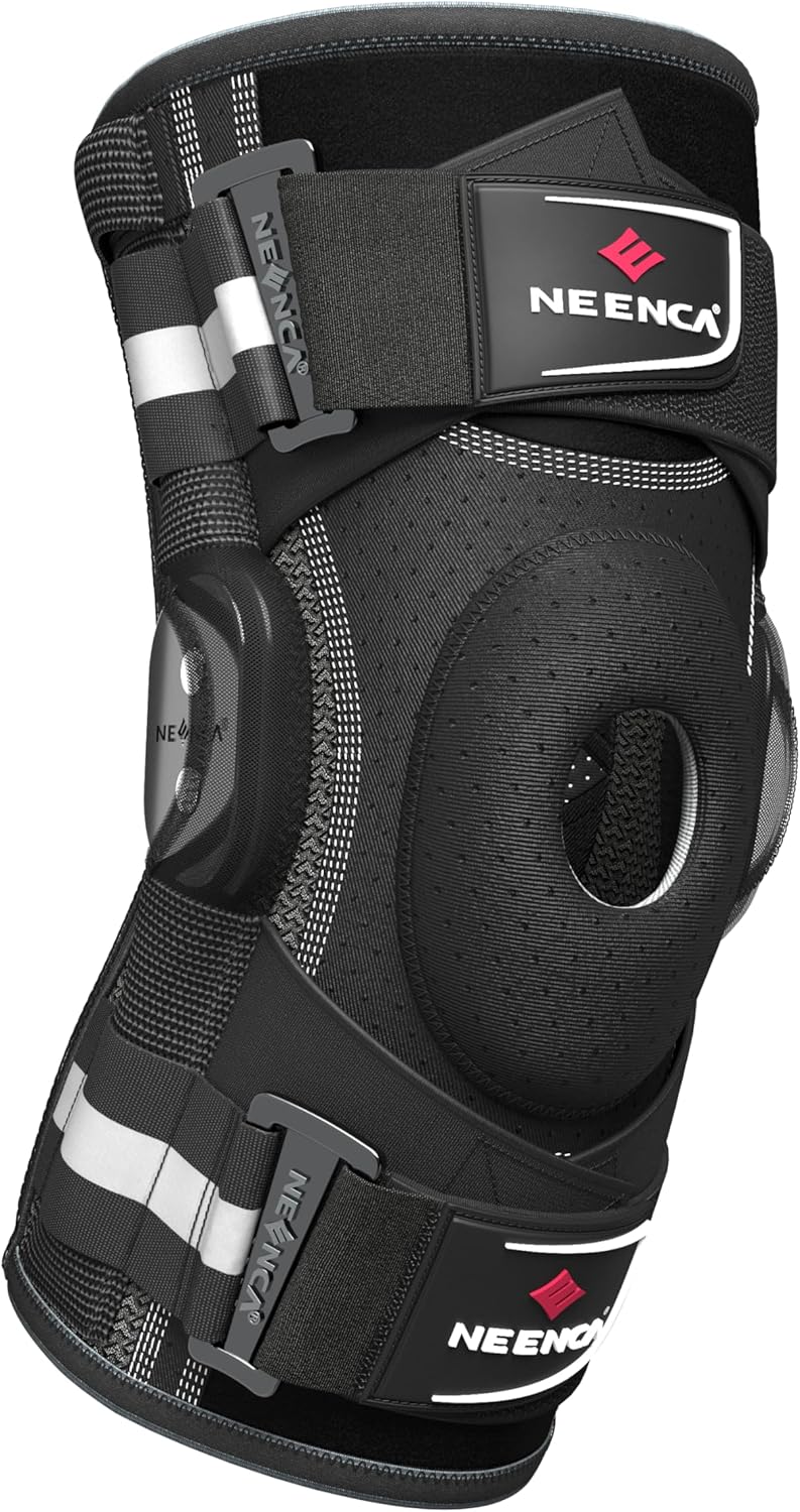 Professional Knee Brace for Knee Pain, Hinged Knee Support with Patented X-Strap Fixing System, Medical for Pain Relief, Arthritis, Meniscus Tear, ACL, PCL, MCL, Runner, Sport