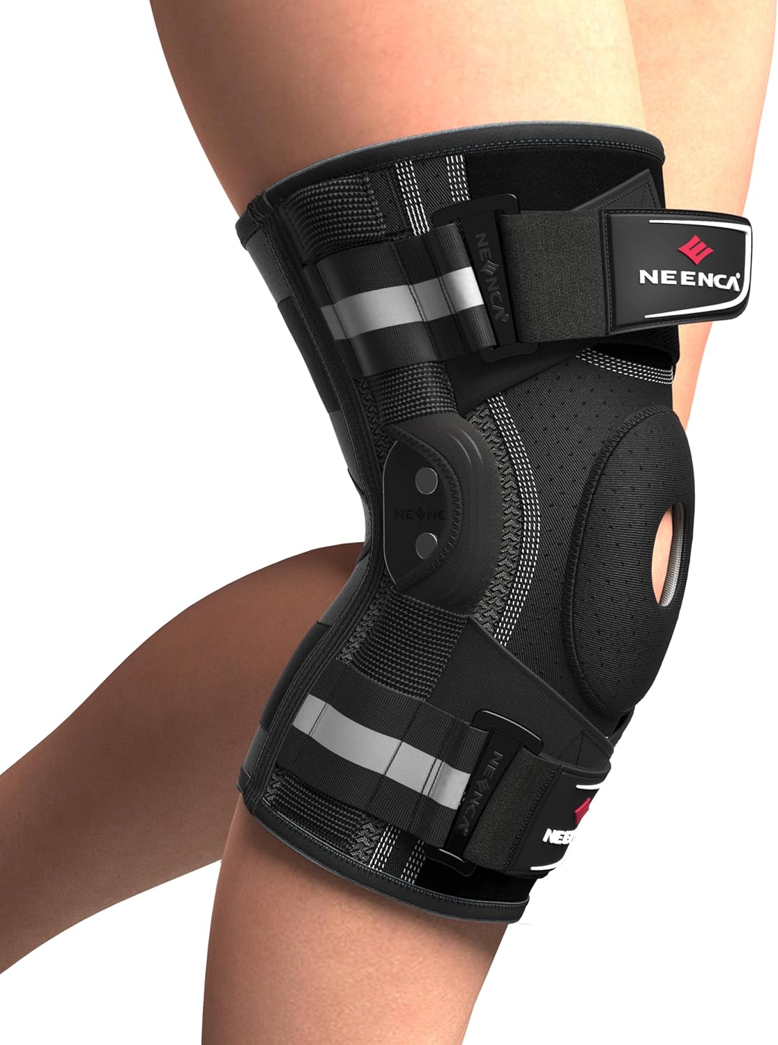 Professional Knee Brace for Knee Pain, Hinged Knee Support with Patented X-Strap Fixing System, Medical for Pain Relief, Arthritis, Meniscus Tear, ACL, PCL, MCL, Runner, Sport