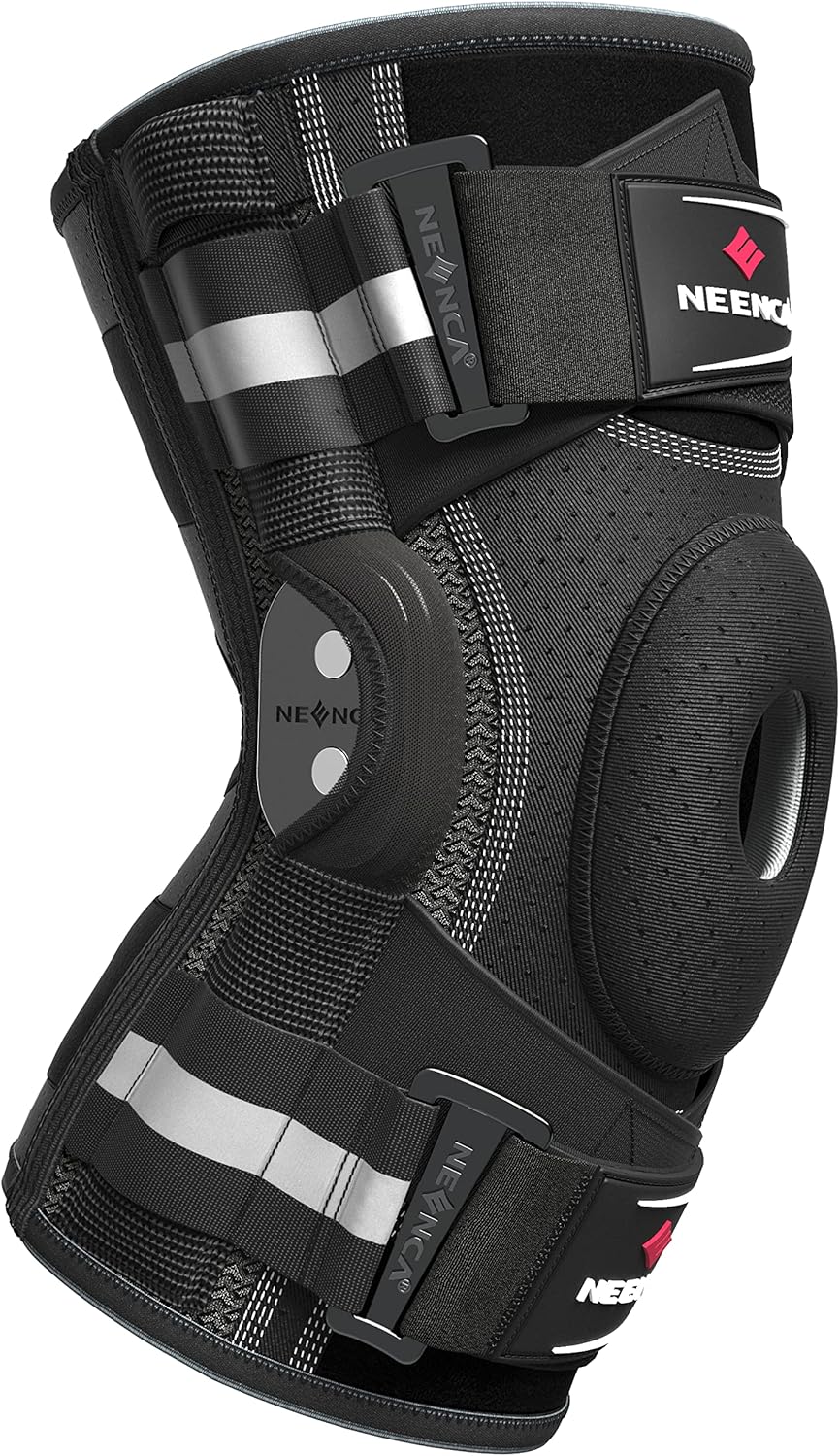 Professional Knee Brace for Knee Pain, Hinged Knee Support with Patented X-Strap Fixing System, Medical for Pain Relief, Arthritis, Meniscus Tear, ACL, PCL, MCL, Runner, Sport