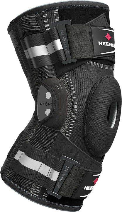 Professional Knee Brace for Knee Pain, Hinged Knee Support with Patented X-Strap Fixing System, Medical for Pain Relief, Arthritis, Meniscus Tear, ACL, PCL, MCL, Runner, Sport