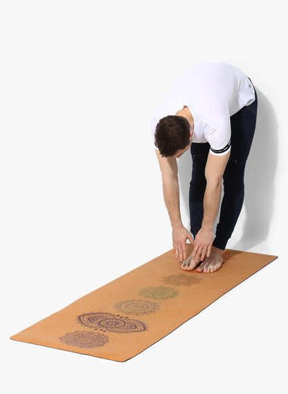 Cork Yoga Mat - Artist Designed, Premium Printed Eco-Friendly Non-Slip mat, Great for Regular & Hot Yoga, Pilates, Workouts 72 inch x 24 inch x 3mm Thick