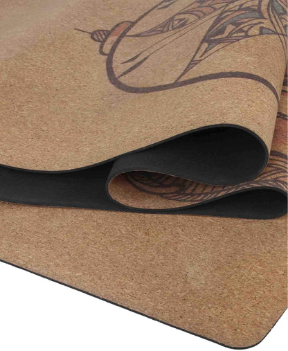 Cork Yoga Mat - Artist Designed, Premium Printed Eco-Friendly Non-Slip mat, Great for Regular & Hot Yoga, Pilates, Workouts 72 inch x 24 inch x 3mm Thick