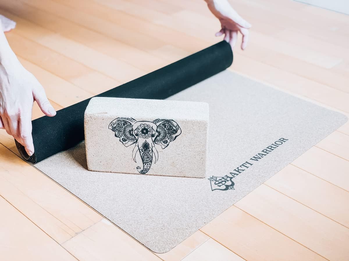 Cork Yoga Mat - Artist Designed, Premium Printed Eco-Friendly Non-Slip mat, Great for Regular & Hot Yoga, Pilates, Workouts 72 inch x 24 inch x 3mm Thick