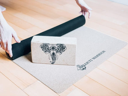 Cork Yoga Mat - Artist Designed, Premium Printed Eco-Friendly Non-Slip mat, Great for Regular & Hot Yoga, Pilates, Workouts 72 inch x 24 inch x 3mm Thick