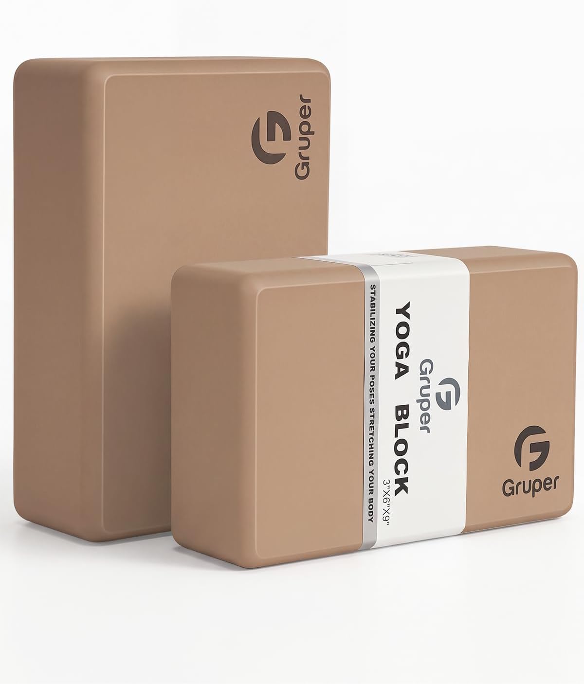 Yoga Blocks 2 Pack, 9"x6"x3" Exercise Blocks High-Density EVA Foam Blocks with Soft Non-Slip Surface, Lightweight Yoga Props for Yoga Pilates Meditation & Stretching