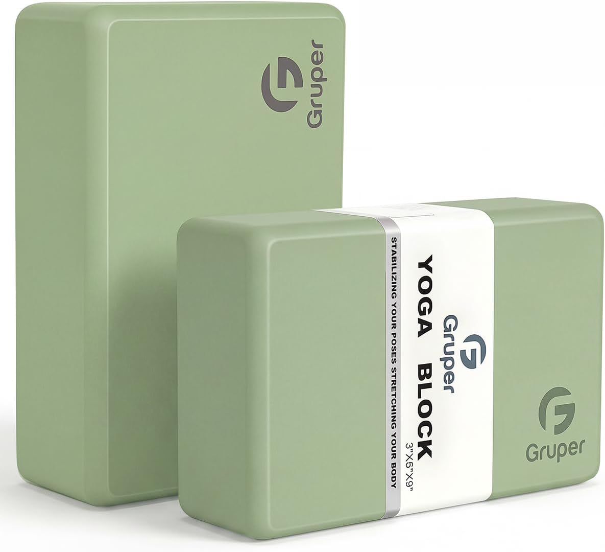 Yoga Blocks 2 Pack, 9"x6"x3" Exercise Blocks High-Density EVA Foam Blocks with Soft Non-Slip Surface, Lightweight Yoga Props for Yoga Pilates Meditation & Stretching