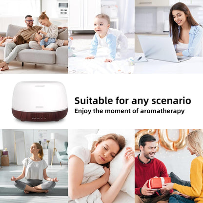 300ML Essential Oil Diffuser with 7-Color LED Lights and Remote Control, Modern Minimalist Design, High-Efficiency Ultrasonic Mist Aromatherapy Diffuser for Home