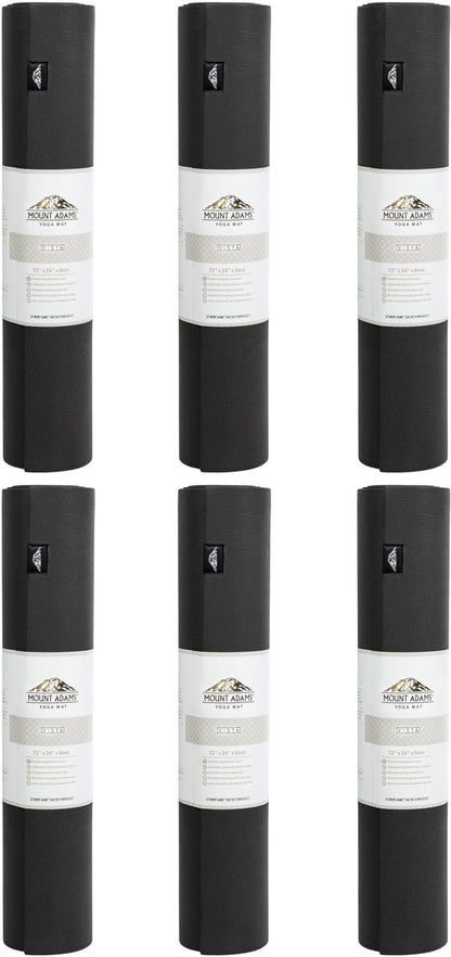 6 or 10 Pack Vista Yoga Mat, 72"x24"x6mm | Dense, Bulk Non Slip Exercise Mats for Workout, Stretching, Fitness - Non Toxic Gym Mats for Home, Schools and Studios