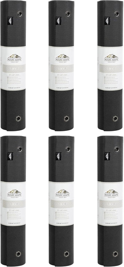 6 or 10 Pack Vista Yoga Mat, 72"x24"x6mm | Dense, Bulk Non Slip Exercise Mats for Workout, Stretching, Fitness - Non Toxic Gym Mats for Home, Schools and Studios