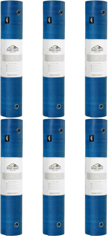 6 or 10 Pack Vista Yoga Mat, 72"x24"x6mm | Dense, Bulk Non Slip Exercise Mats for Workout, Stretching, Fitness - Non Toxic Gym Mats for Home, Schools and Studios
