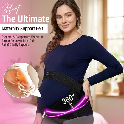 Maternity Support Belt (XLarge/100-130cm) – Adjustable Pregnancy Belly Band for Back, Hip & Pelvic Support | Prenatal & Postpartum Abdominal Binder for Lower Back Pain Relief & Belly Support