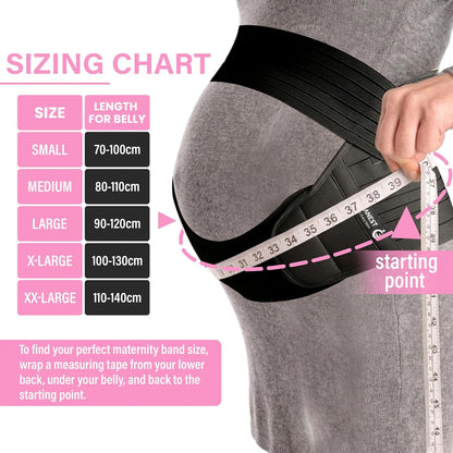 Maternity Support Belt (XLarge/100-130cm) – Adjustable Pregnancy Belly Band for Back, Hip & Pelvic Support | Prenatal & Postpartum Abdominal Binder for Lower Back Pain Relief & Belly Support