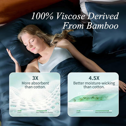 Queen Pillow Cases, Bamboo Viscose, Cooling Pillowcases
