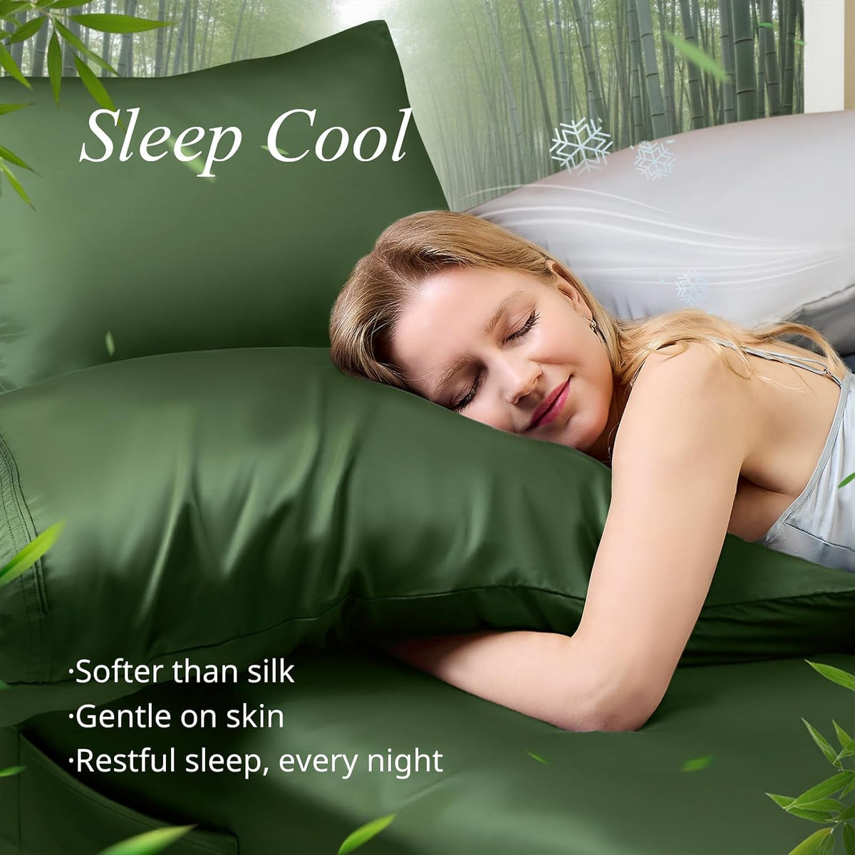 Queen Pillow Cases, Bamboo Viscose, Cooling Pillowcases
