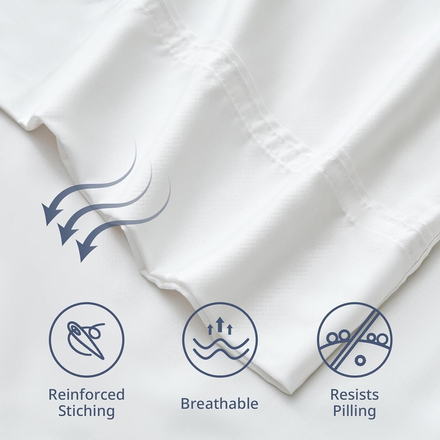 Queen Pillow Cases, Bamboo Viscose, Cooling Pillowcases