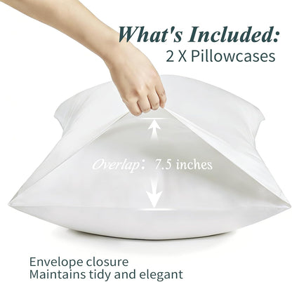 Queen Pillow Cases, Bamboo Viscose, Cooling Pillowcases