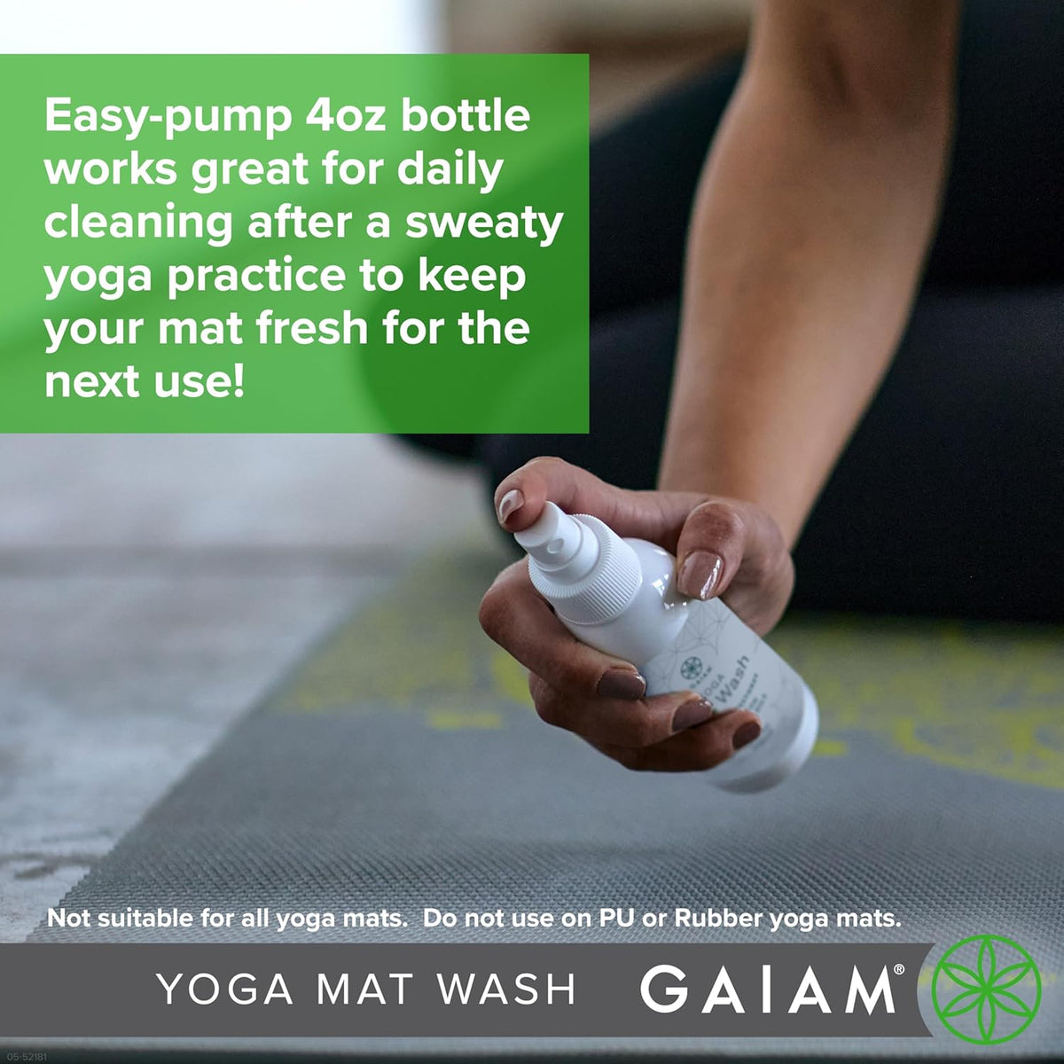 Yoga Mat Cleaner Spray (4oz), Green