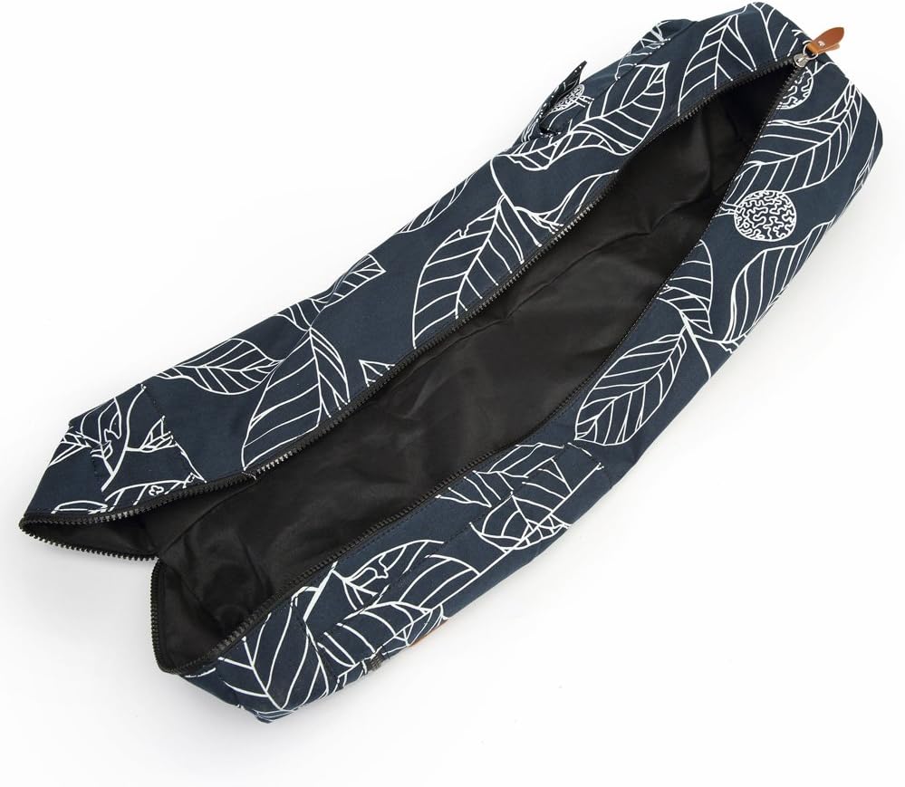 Canvas Yoga Mat Bag with Adjustable Strap & Pockets, Full-Zip Travel Gym Tote for Women & Men, Fits 1/4" & 1/3" Thick Mats, Lightweight Carrier for Yoga, Studio, Workout, Outdoor Use