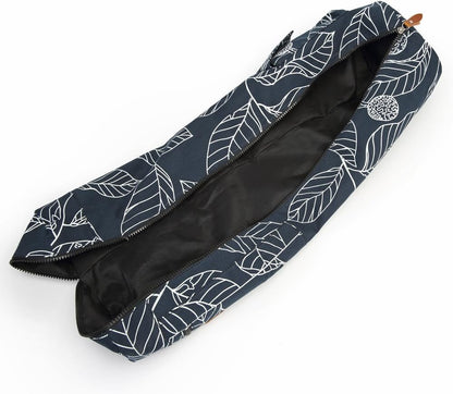 Canvas Yoga Mat Bag with Adjustable Strap & Pockets, Full-Zip Travel Gym Tote for Women & Men, Fits 1/4" & 1/3" Thick Mats, Lightweight Carrier for Yoga, Studio, Workout, Outdoor Use