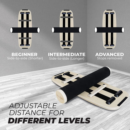 Balance Board Sports Trainer, Surf Trainer Board With Adjustable Stoppers, Improve Core Strength and Balance Control