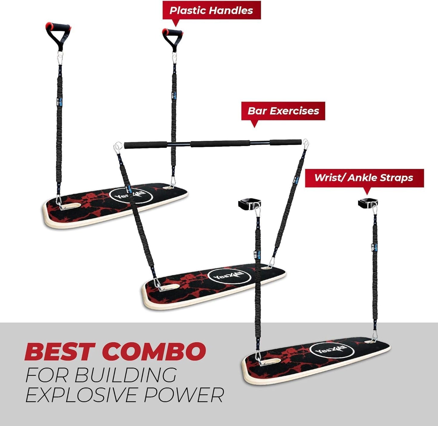 Balance Board Sports Trainer, Surf Trainer Board With Adjustable Stoppers, Improve Core Strength and Balance Control