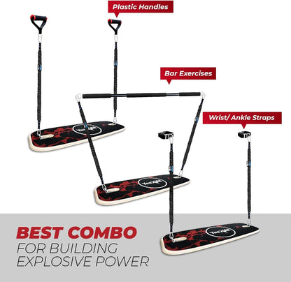 Balance Board Sports Trainer, Surf Trainer Board With Adjustable Stoppers, Improve Core Strength and Balance Control