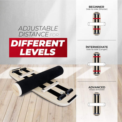 Balance Board Sports Trainer, Surf Trainer Board With Adjustable Stoppers, Improve Core Strength and Balance Control