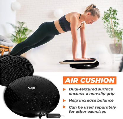 Balance Board Sports Trainer, Surf Trainer Board With Adjustable Stoppers, Improve Core Strength and Balance Control