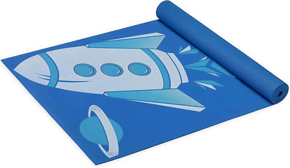 Kids Yoga Mat Exercise Mat, Yoga for Kids with Fun Prints - Playtime for Babies, Active & Calm Toddlers and Young Children
