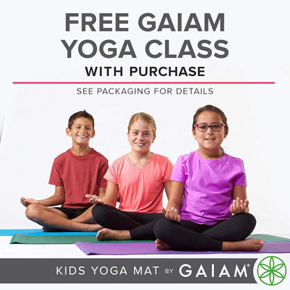 Kids Yoga Mat Exercise Mat, Yoga for Kids with Fun Prints - Playtime for Babies, Active & Calm Toddlers and Young Children